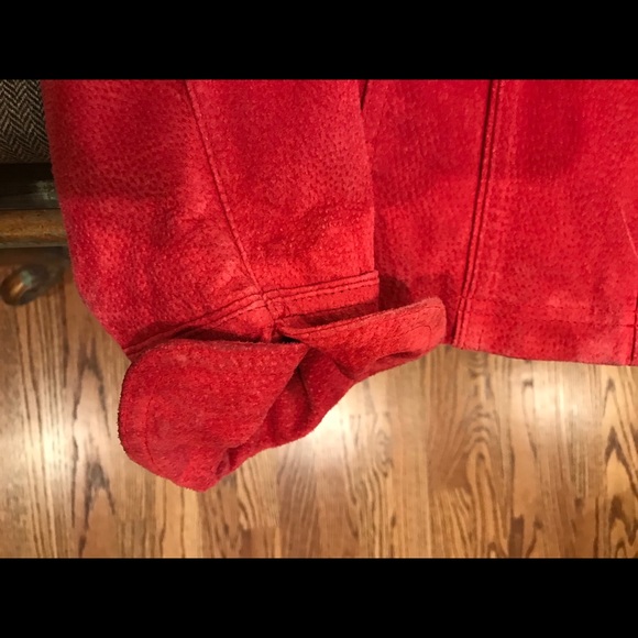 LAL Suede/Leather Red/Rust Jacket - Picture 13 of 14